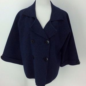 Anthropologie Luii Double Breasted Knit Cardigan Jacket